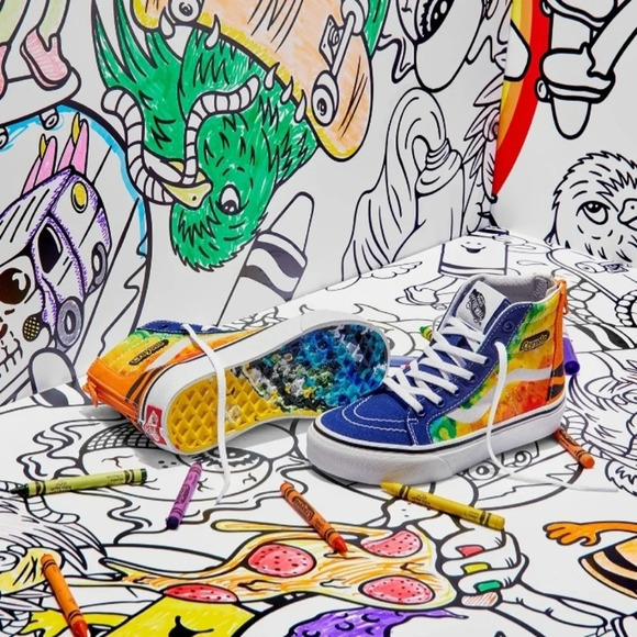 Limited Edition Vans - SK8 Hi Crayola Mashup  Melt - Picture 4 of 10